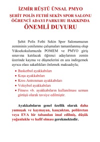Parkur Talimatı